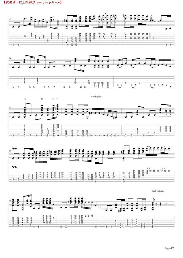 Can You Please Crawl Out Your Window吉他谱