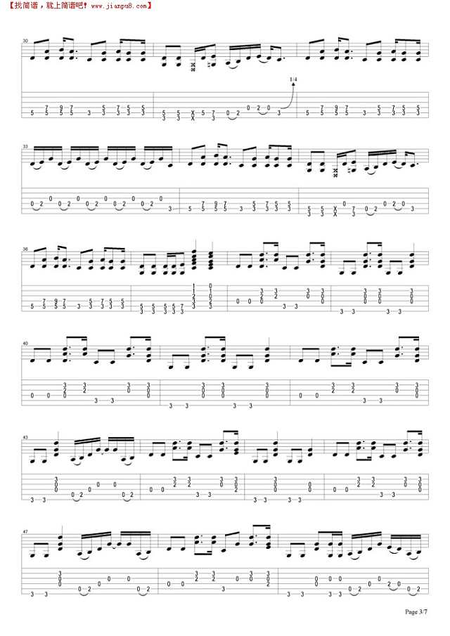 Sweet Home Alabama吉他谱