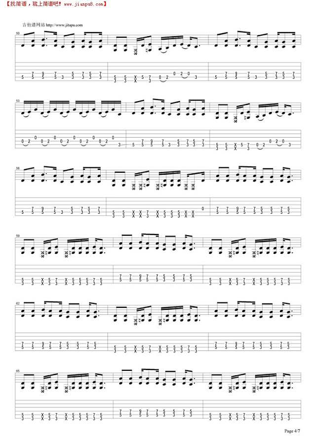 Sweet Home Alabama吉他谱