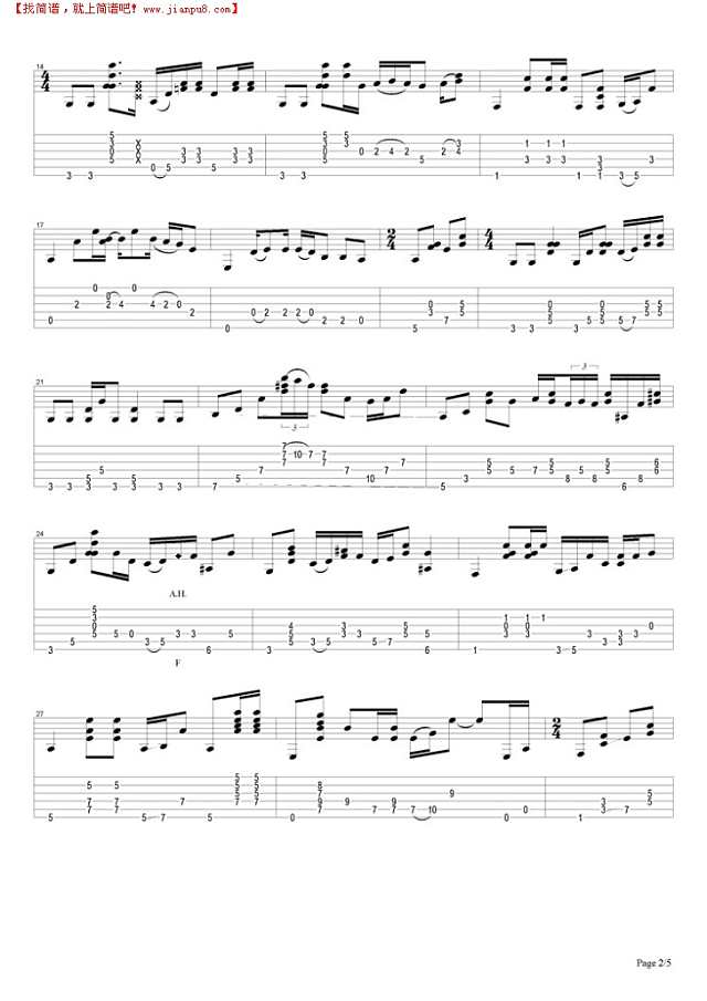 Castles Made Of Sand吉他谱