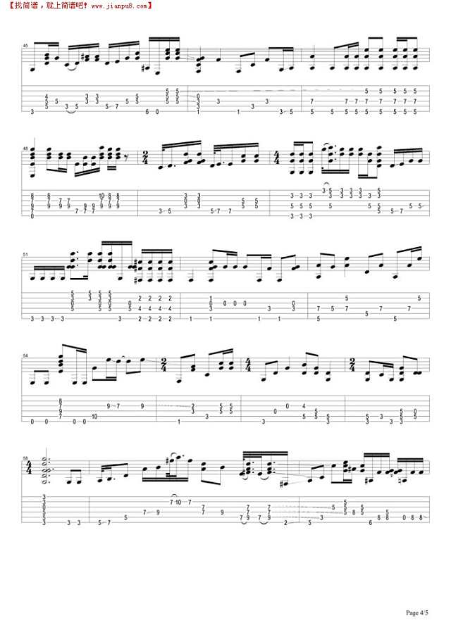 Castles Made Of Sand吉他谱