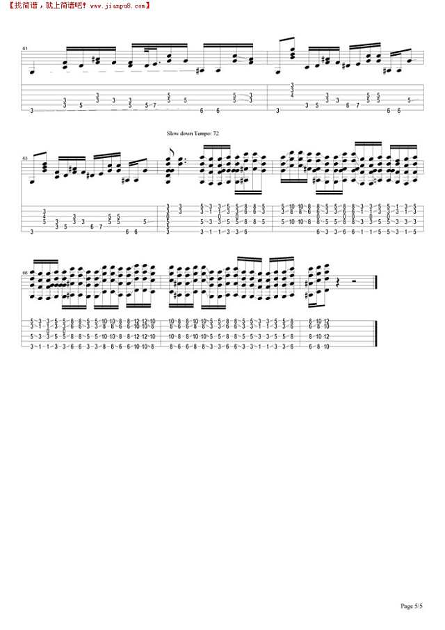 Castles Made Of Sand吉他谱