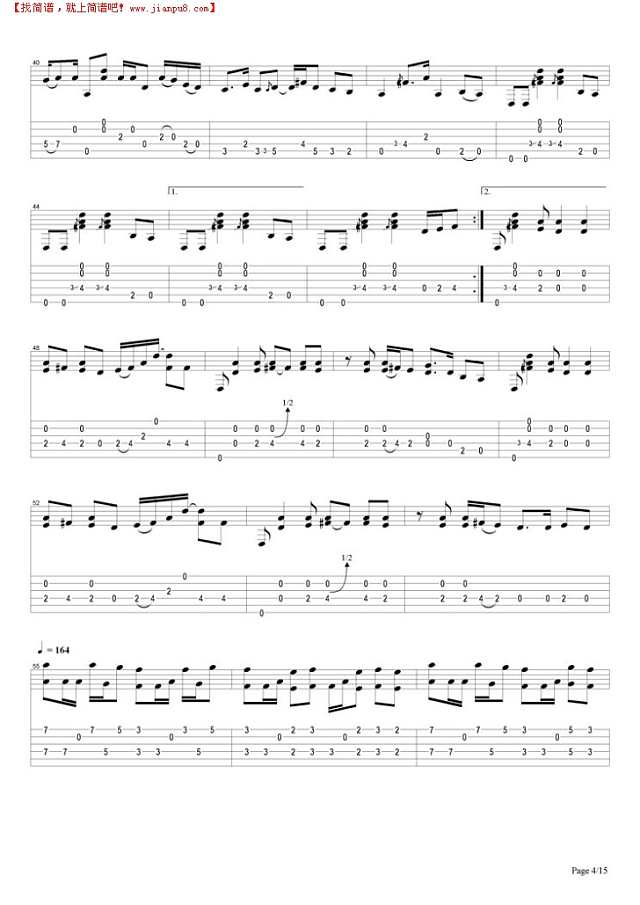 White Summer/Black Mountain Side吉他谱