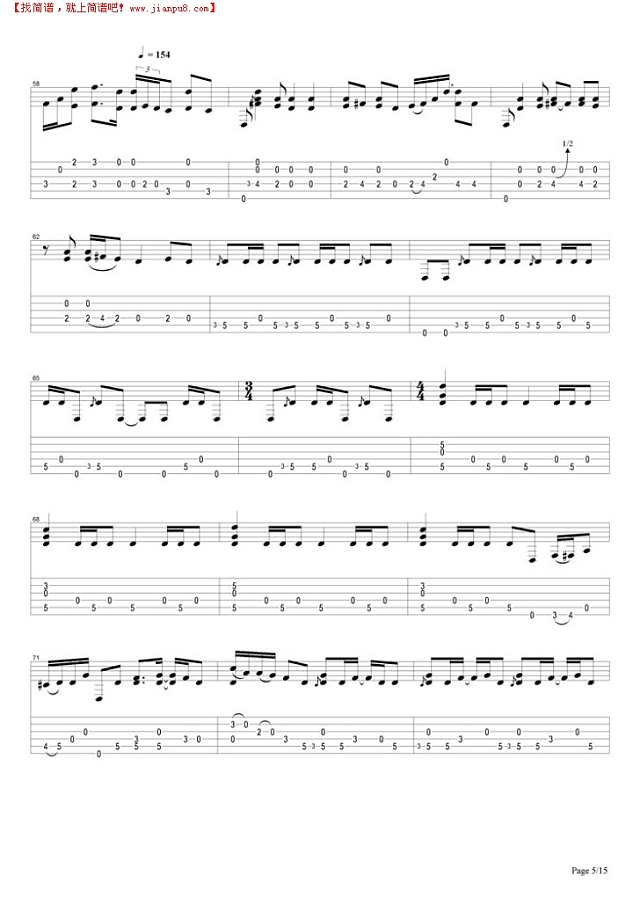 White Summer/Black Mountain Side吉他谱