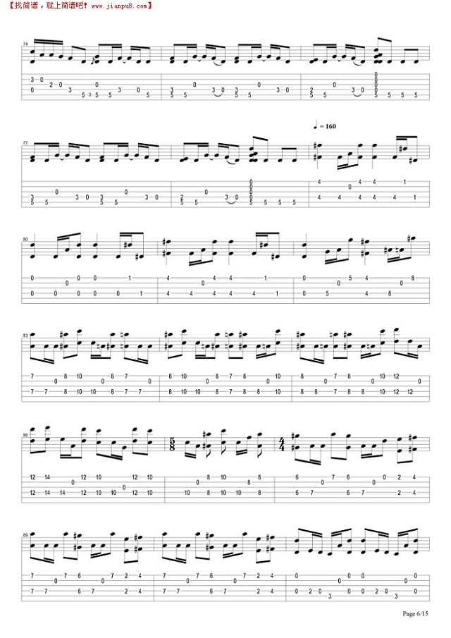 White Summer/Black Mountain Side吉他谱