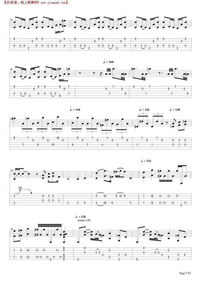 White Summer/Black Mountain Side吉他谱