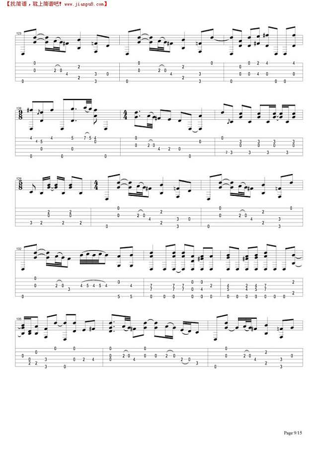 White Summer/Black Mountain Side吉他谱