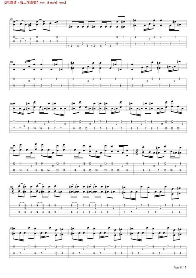 White Summer/Black Mountain Side吉他谱