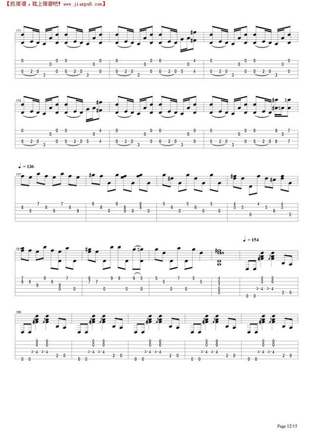 White Summer/Black Mountain Side吉他谱