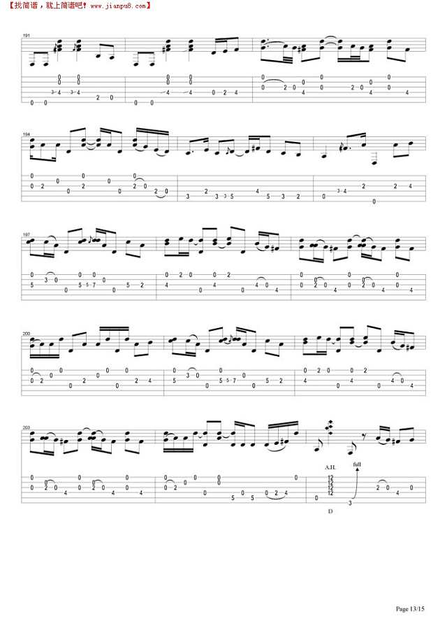 White Summer/Black Mountain Side吉他谱