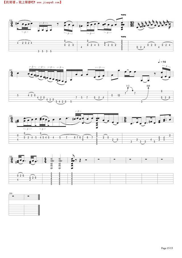 White Summer/Black Mountain Side吉他谱