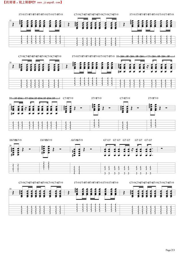 Crosstown Traffic (2)吉他谱