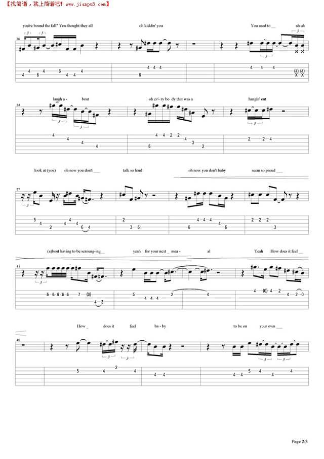 Like A Rolling Stone吉他谱