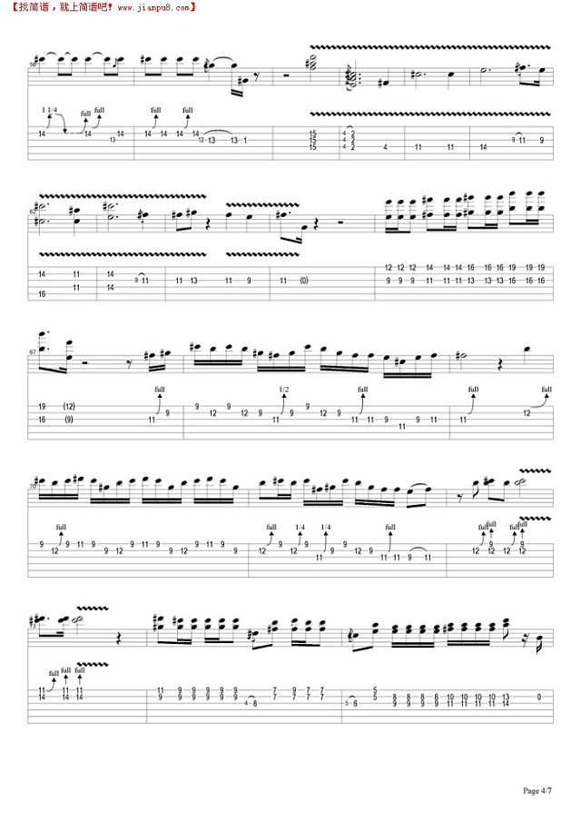 All Along the Watchtower吉他谱