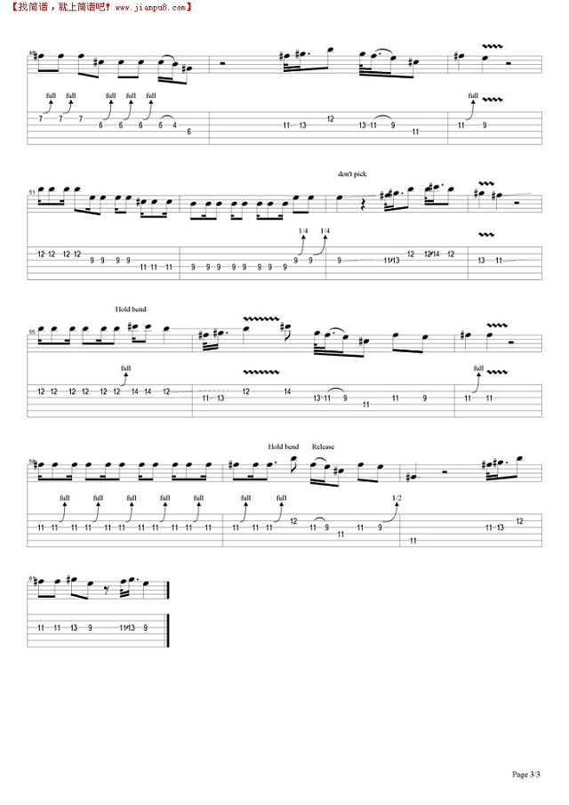 Crosstown Traffic吉他谱