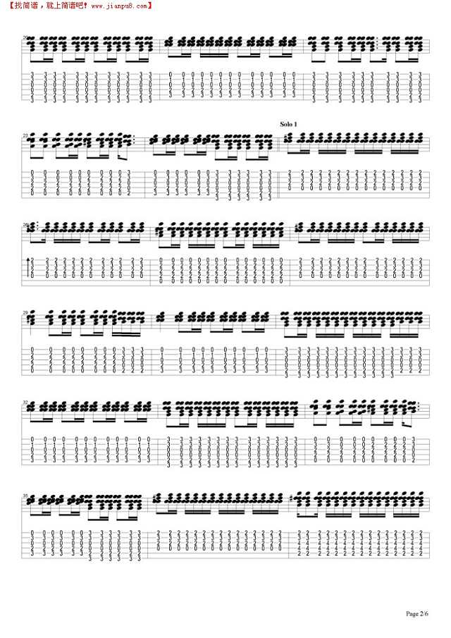 Comfortably Numb吉他谱