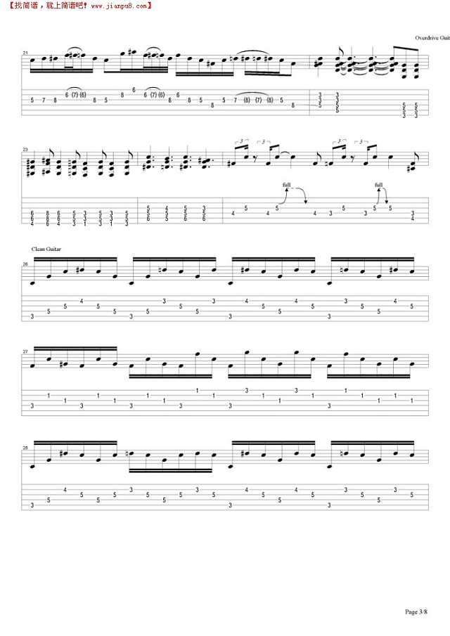 Since I`ve been loving you吉他谱