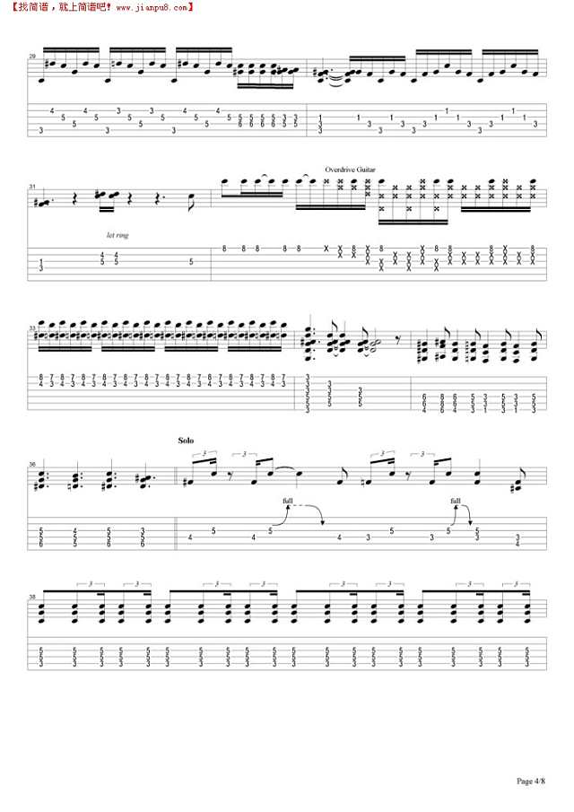 Since I`ve been loving you吉他谱