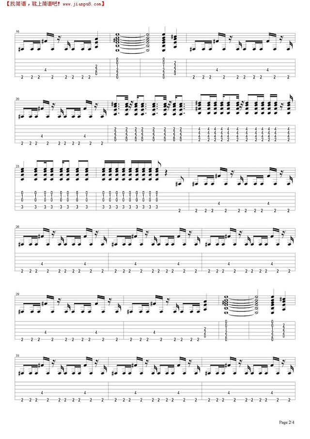 Immigrant song吉他谱