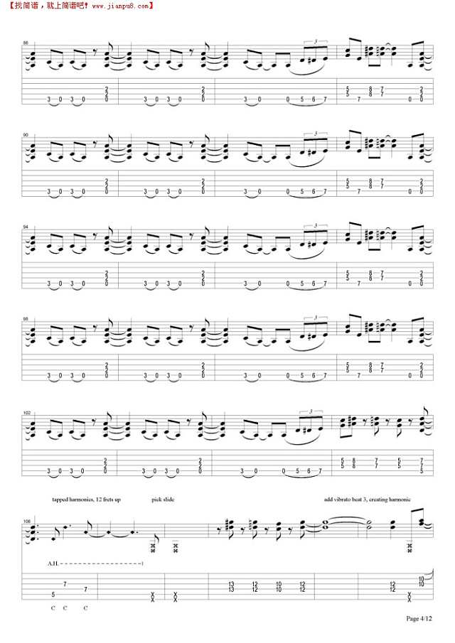 Hot For Teacher吉他谱