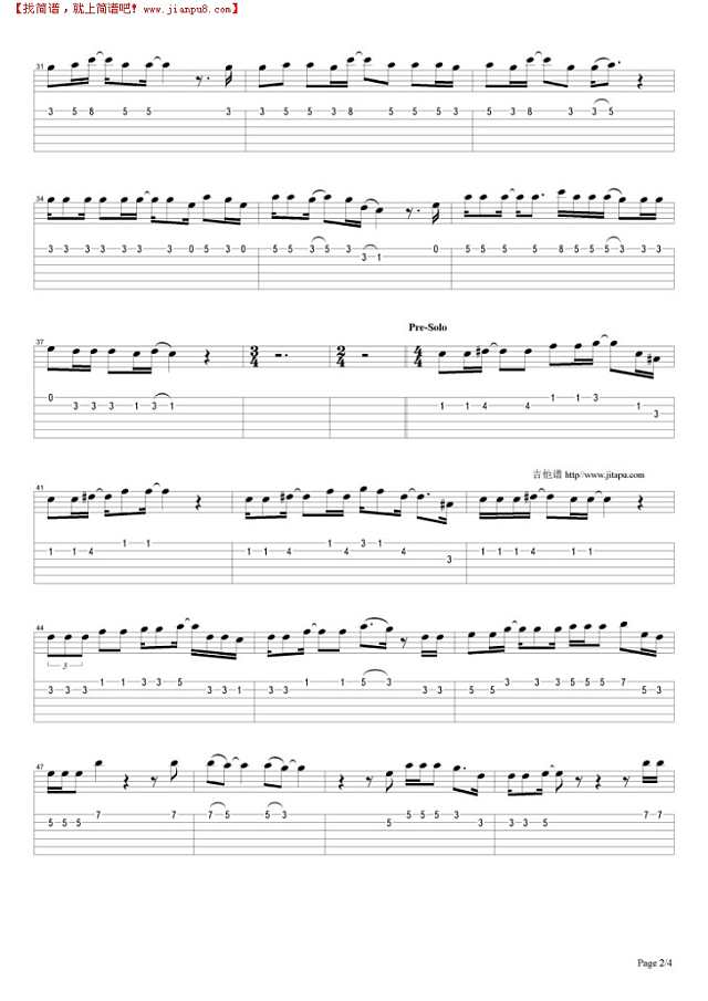 Heartbreaker吉他谱