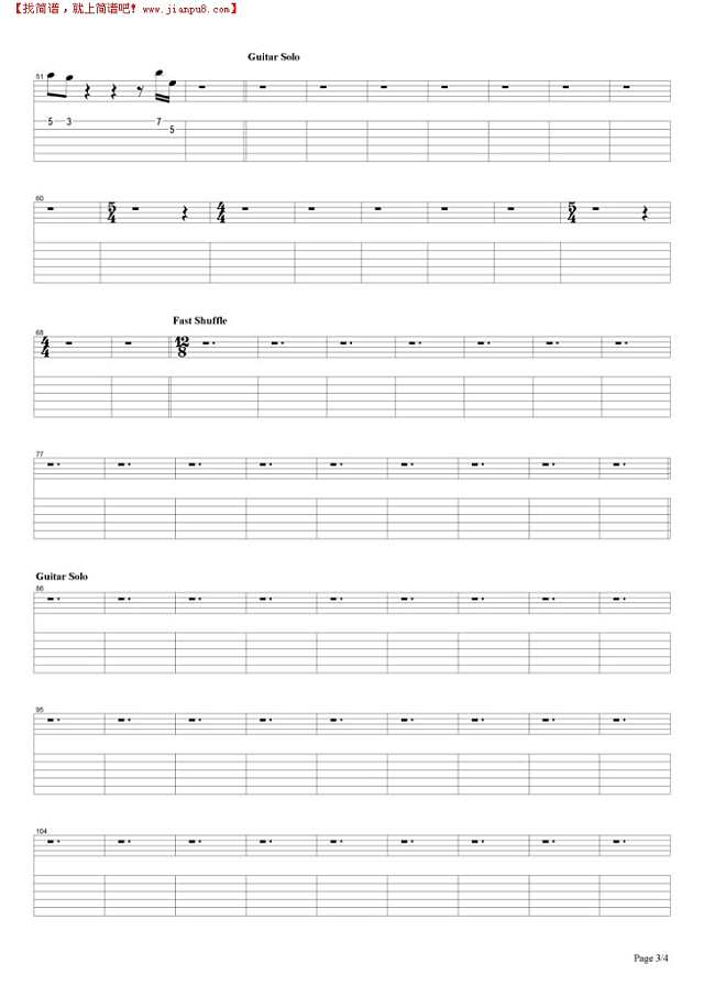 Heartbreaker吉他谱