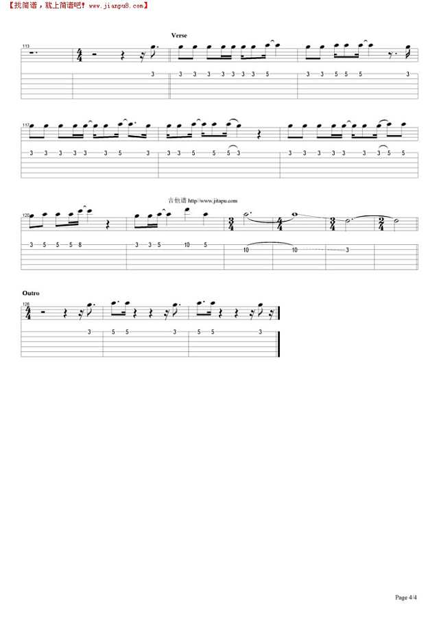 Heartbreaker吉他谱