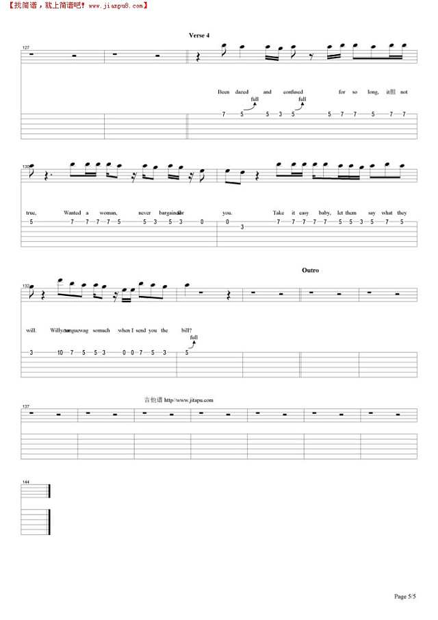 Dazed And Confused吉他谱