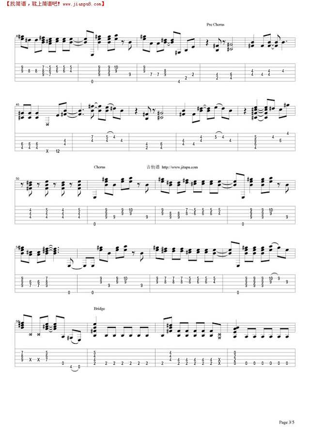 Dance The Night Away吉他谱