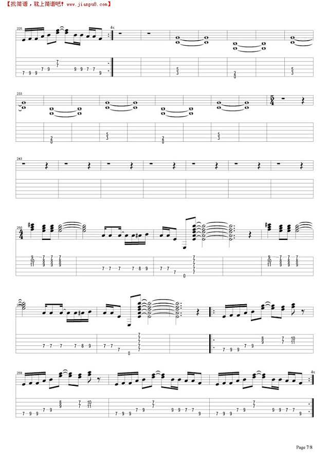 Achilles Last Stand吉他谱