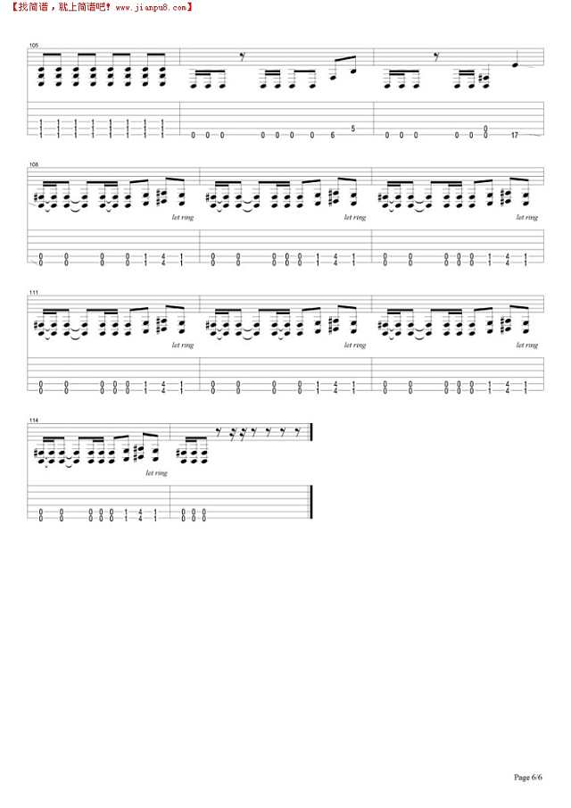 Slipknot - wait and bleed吉他谱