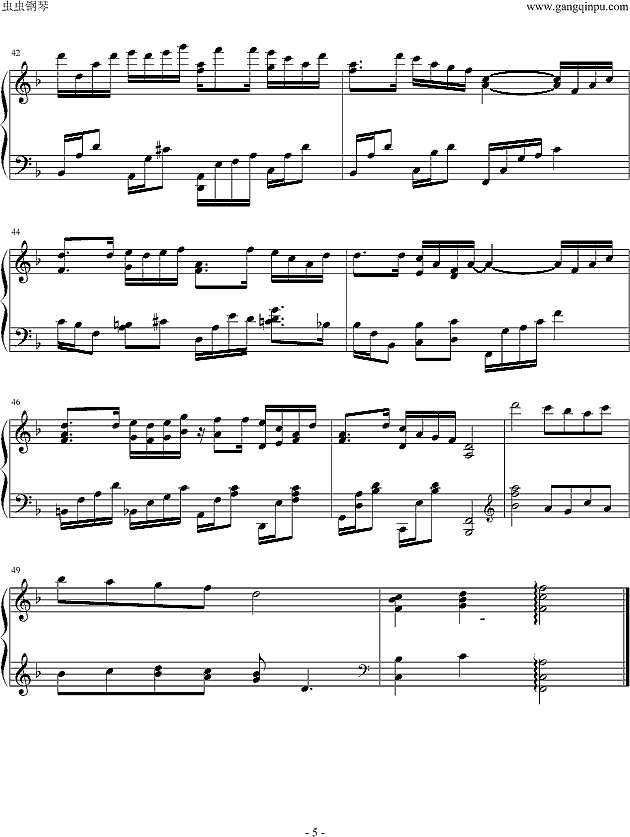 夜空的彼岸钢琴谱