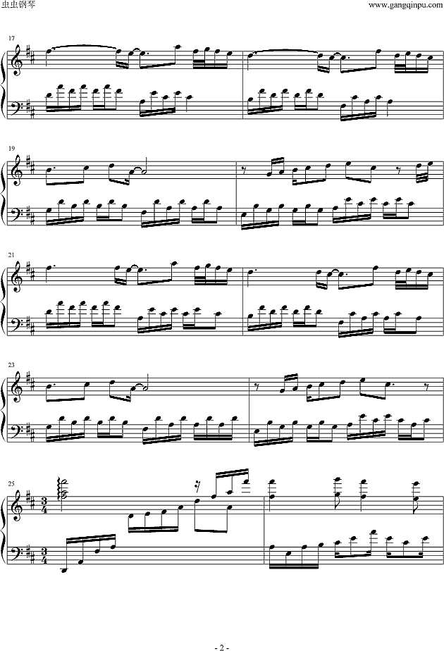 D大调卡农Jeffrey Michael版节选钢琴谱