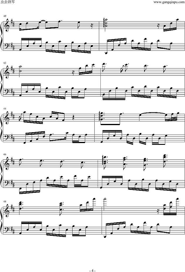 D大调卡农Jeffrey Michael版节选钢琴谱