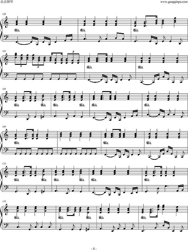 taers(钢琴版)钢琴谱