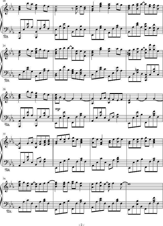 《晴天娃娃》钢琴演奏进阶版钢琴谱