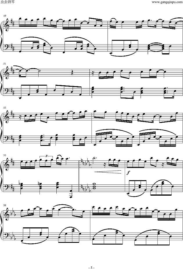 不能跟情人说的话钢琴谱