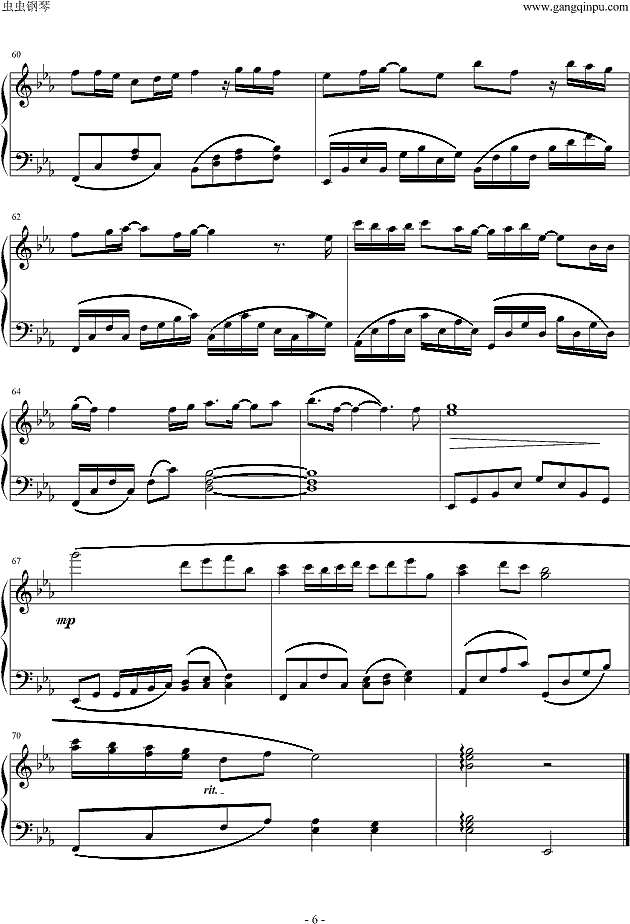 不能跟情人说的话钢琴谱