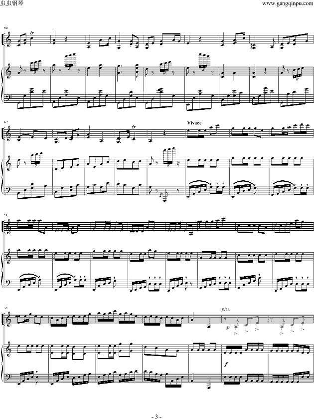 赛马（小提琴版）钢琴谱