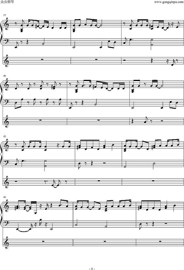 say anything钢琴谱