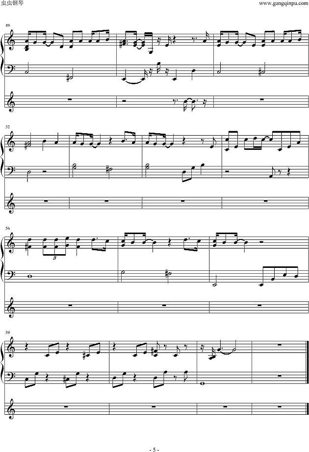 say anything钢琴谱