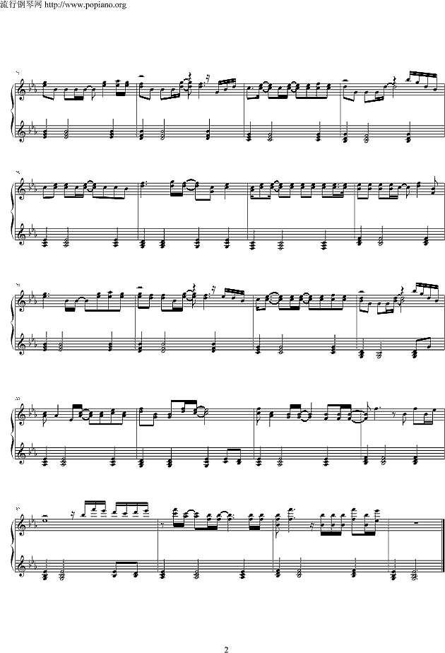 狮子座 演奏版钢琴谱