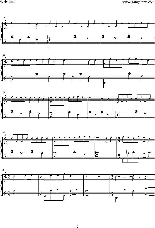 火柴天堂-钢琴演奏谱钢琴谱