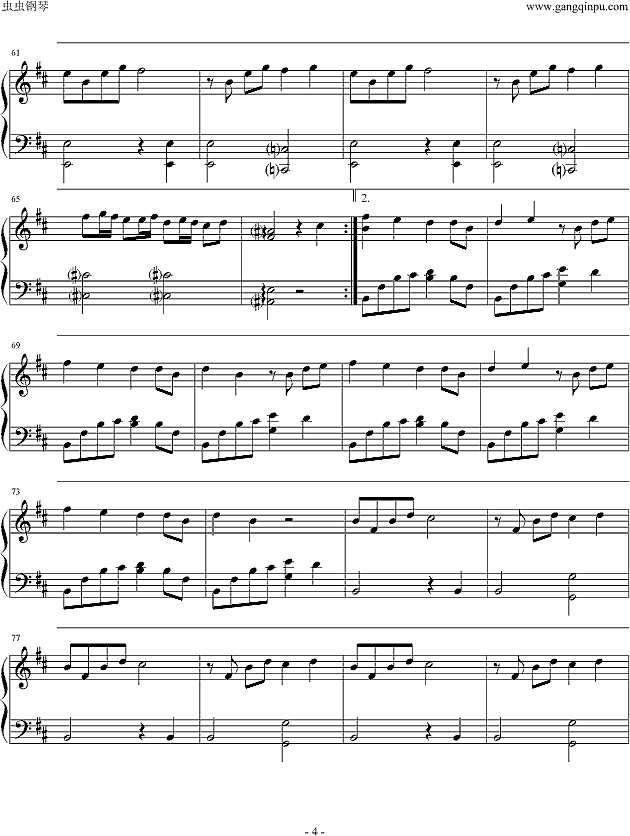 威廉古堡（演奏版）钢琴谱