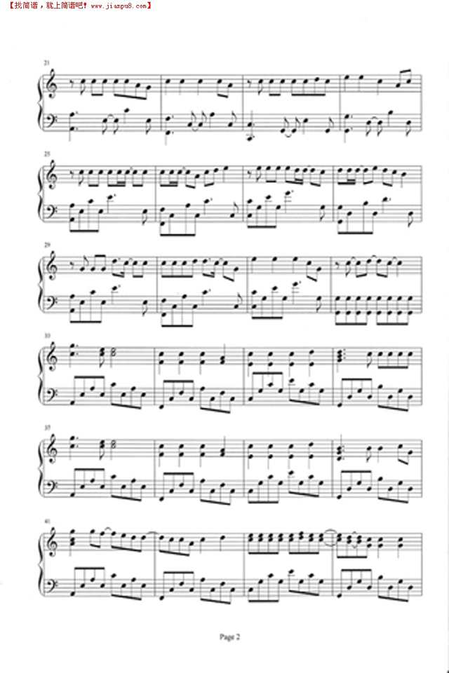 wedding dress钢琴谱