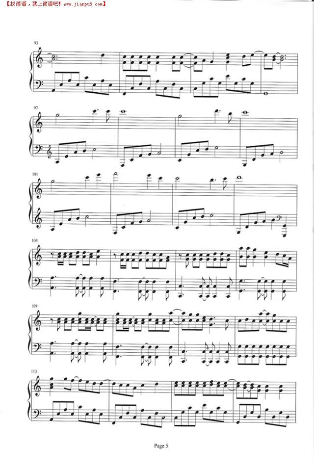 wedding dress钢琴谱