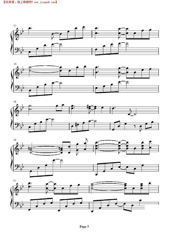 从开始到现在 钢琴弹唱版钢琴谱