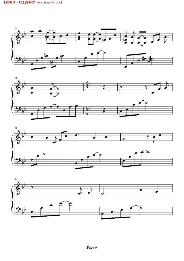 从开始到现在 钢琴弹唱版钢琴谱