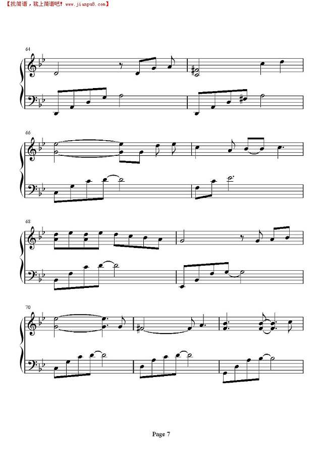 从开始到现在 钢琴弹唱版钢琴谱