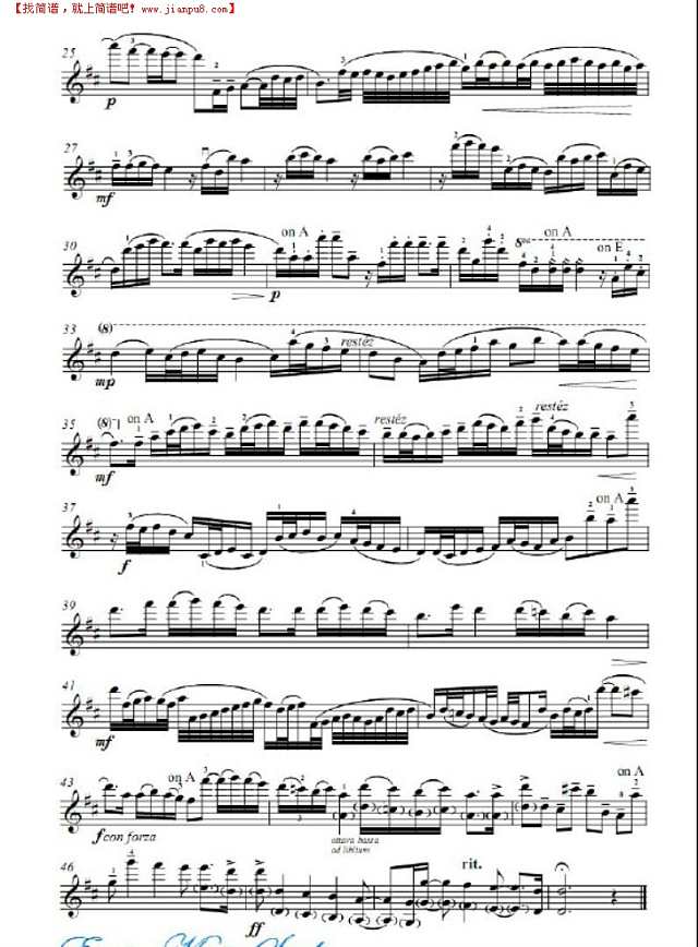 卡农 完整版简谱